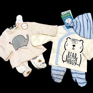 Gerber and WonderNation matching preemie sets!🐻🐘